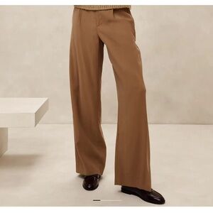 Banana Republic Factory Brown Wide-Leg Trousers